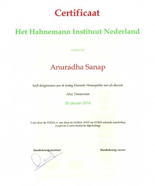 Seminar at Hahnemann Institute Netherlands